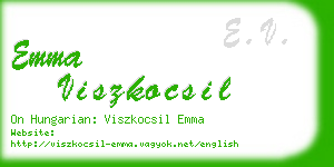 emma viszkocsil business card